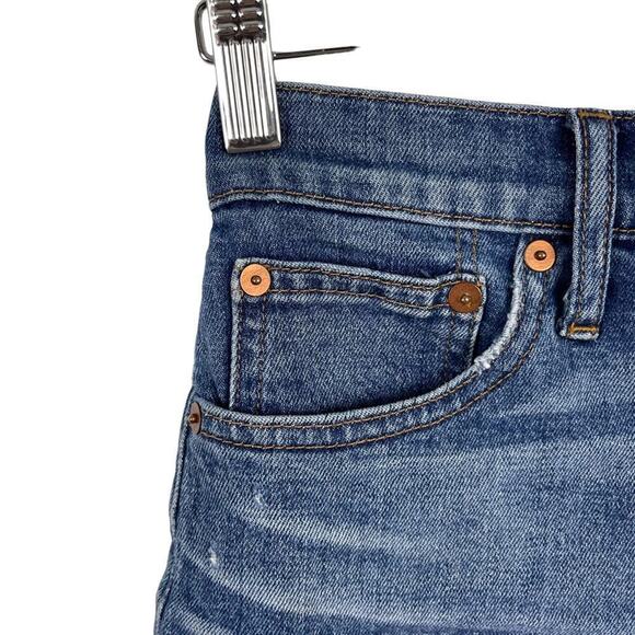 Madewell High-Rise Denim Shorts in Glenoaks Wash: Cutoff Edition Stretch Size 24 - Picture 4 of 14